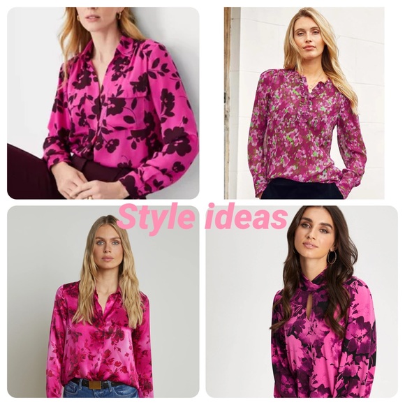 NWT Floral Pink and Green Women's blouse - Picture 13 of 13